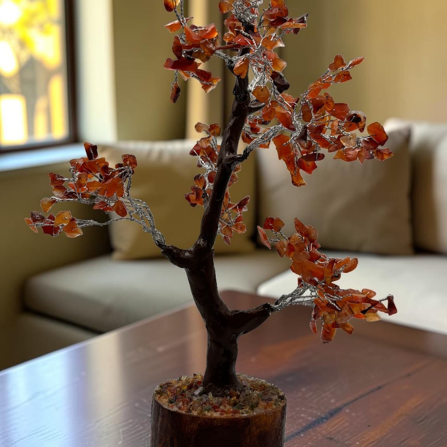 Árbol Bonsái de Cristal Naranja