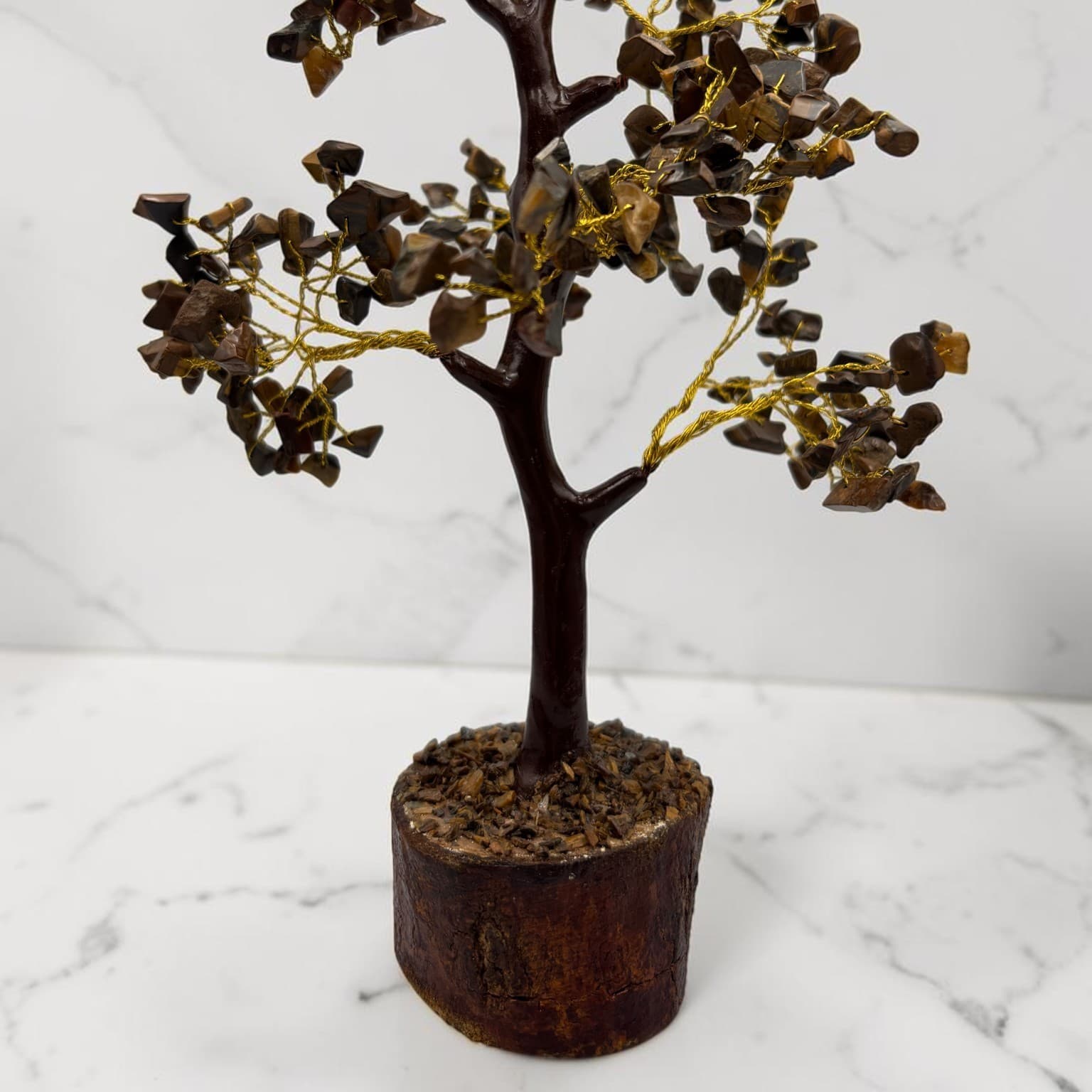 Árvore bonsai de cristal olho de tigre